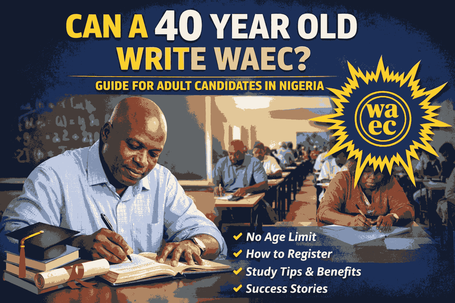 Can A 40 Year Old Write Waec