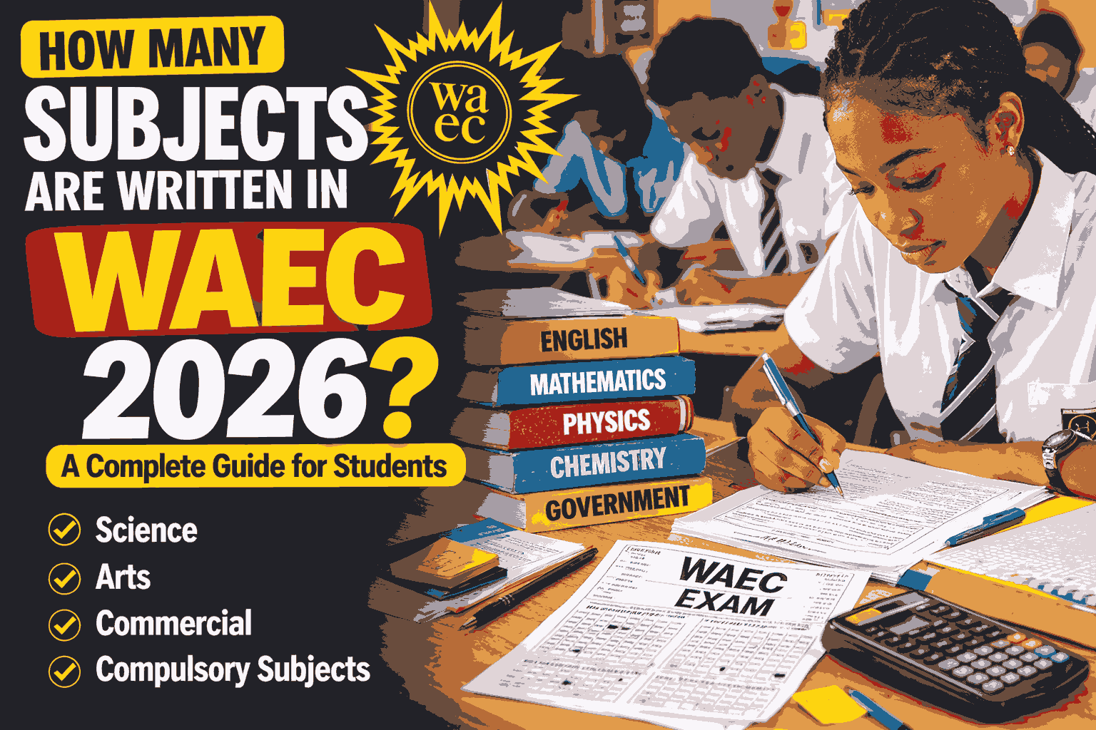 How Many Subjects Are Written In Waec 2026