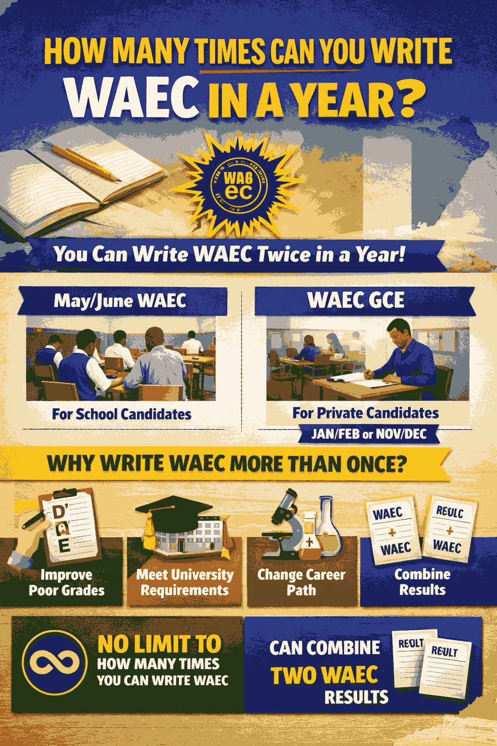 How Many Times Can You Write Waec In A Year