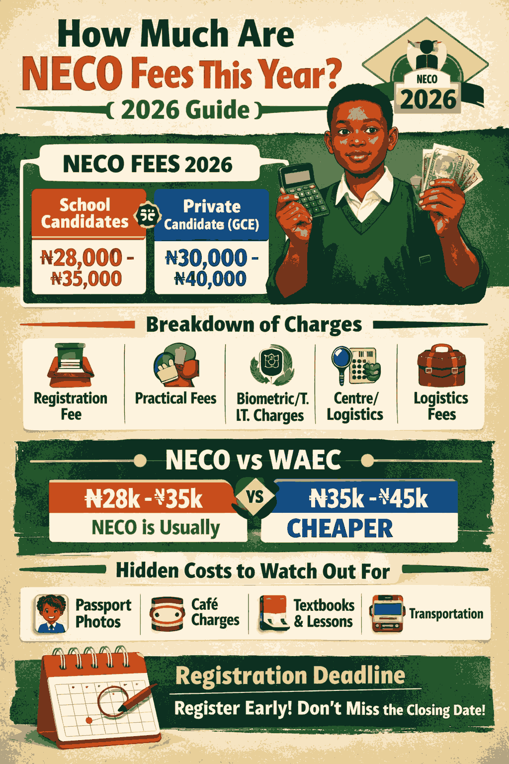 How Much Are Neco Fees This Year 2026