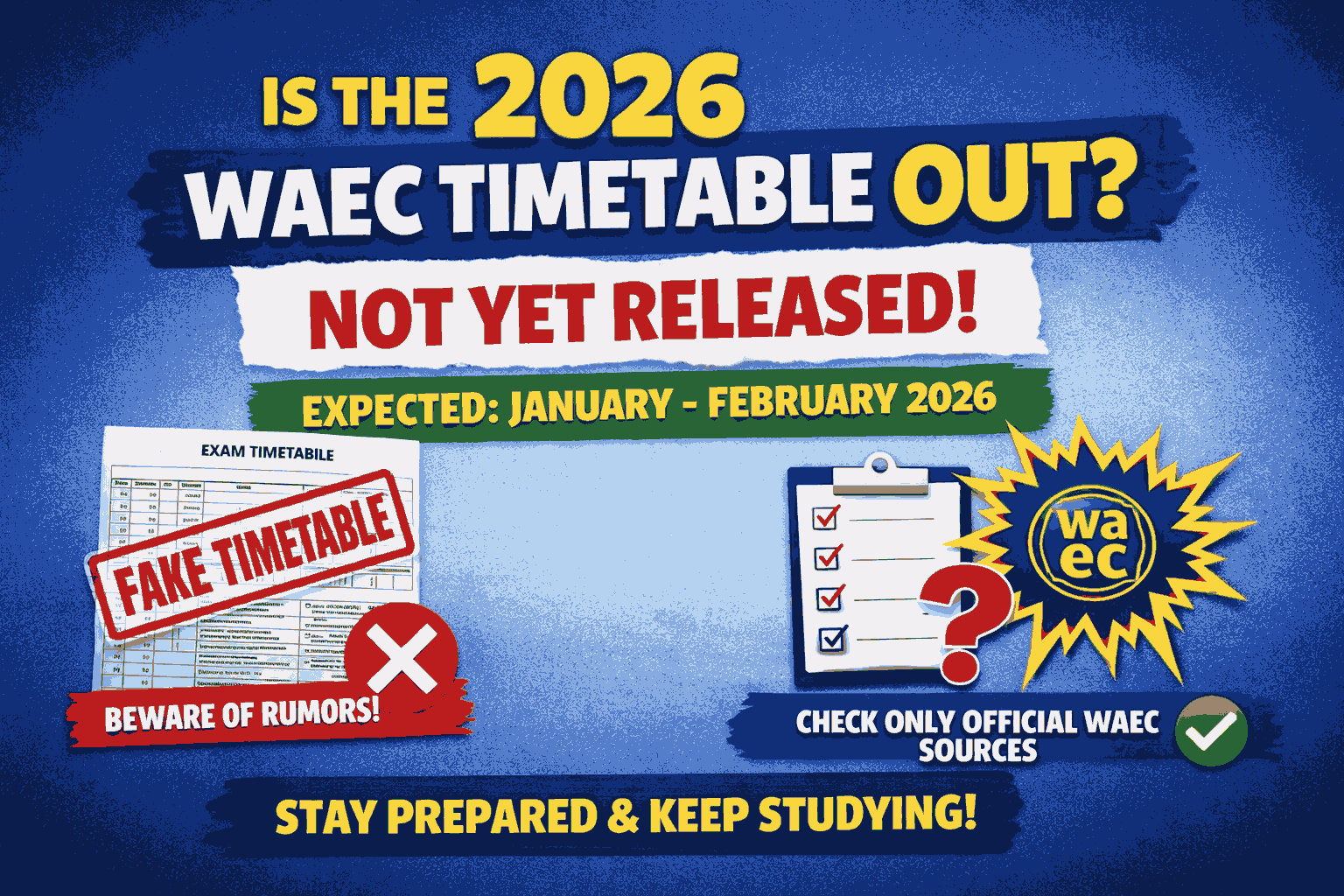 Is The 2026 Waec Timetable Out