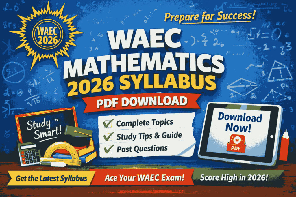WAEC Syllabus for Mathematics 2026 PDF Download: Complete Guide for Students