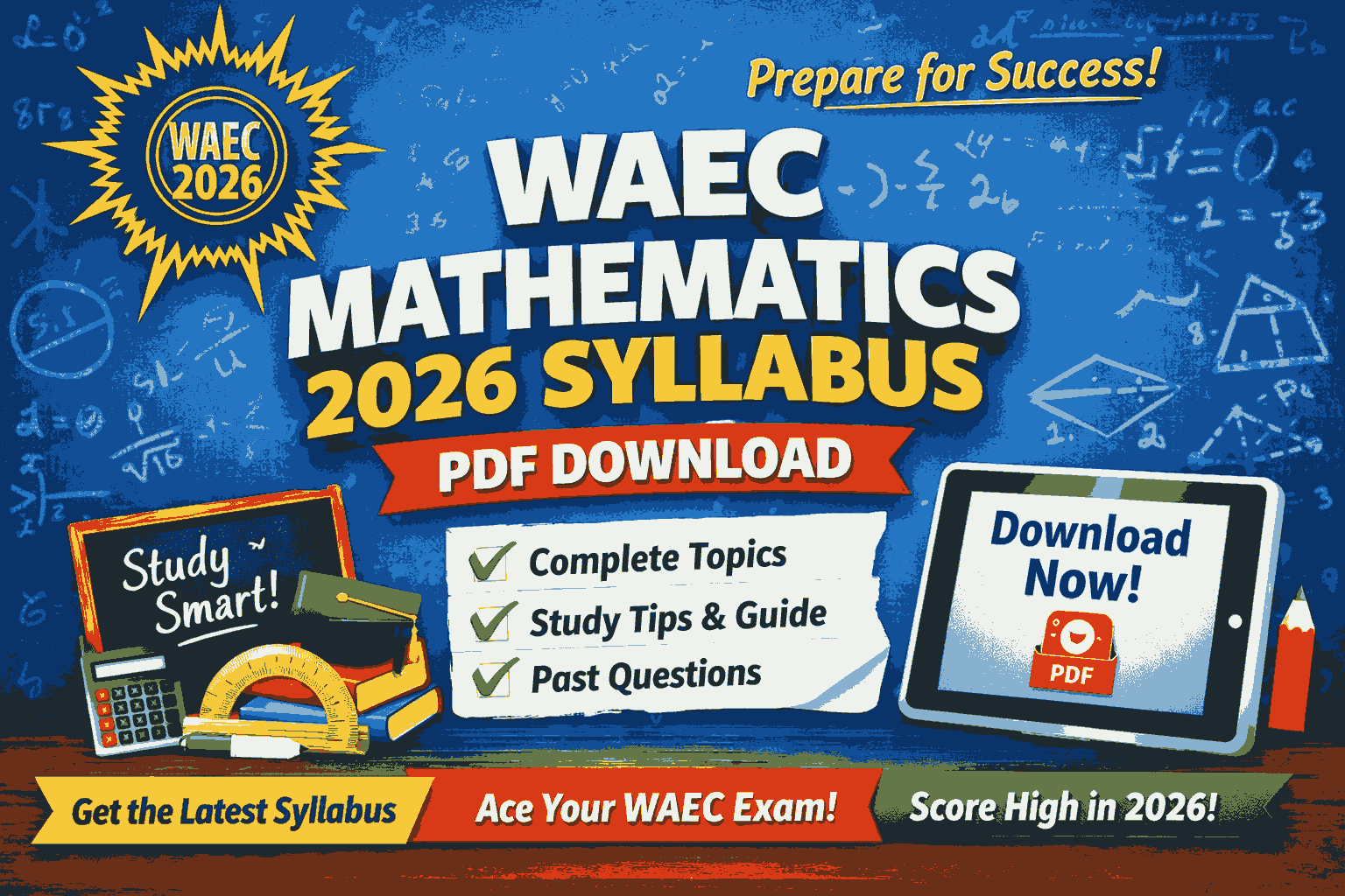 WAEC Syllabus for Mathematics 2026 PDF Download: Complete Guide for Students