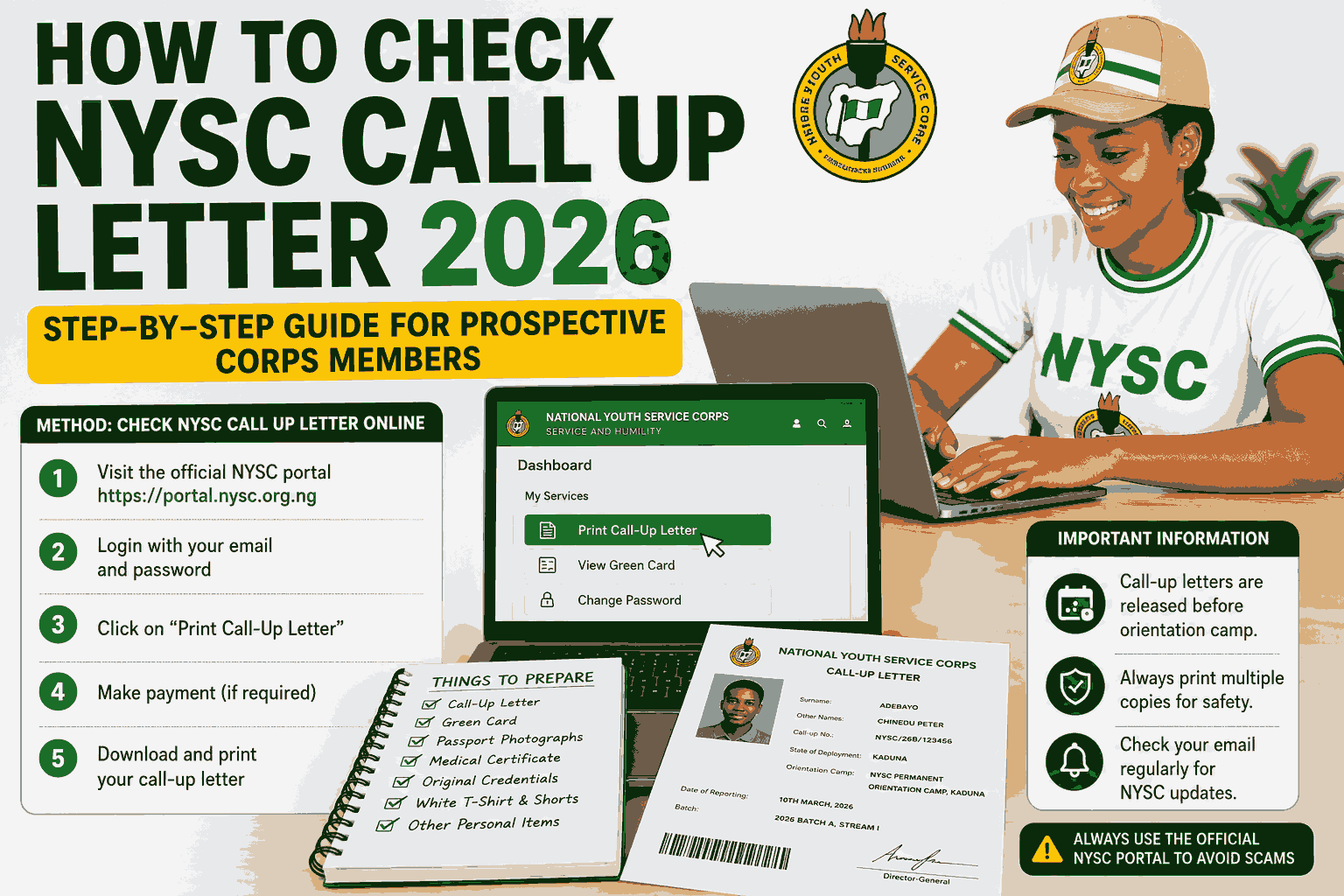 How to check NYSC call up letter 2026