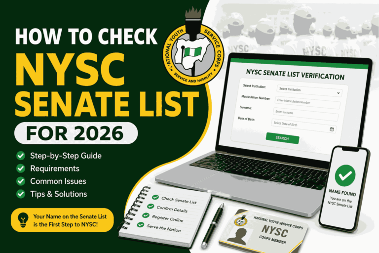 How to Check NYSC Senate List for 2026: Complete Step-by-Step Guide