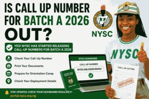 Is Call Up Number For Batch A 2026 Out
