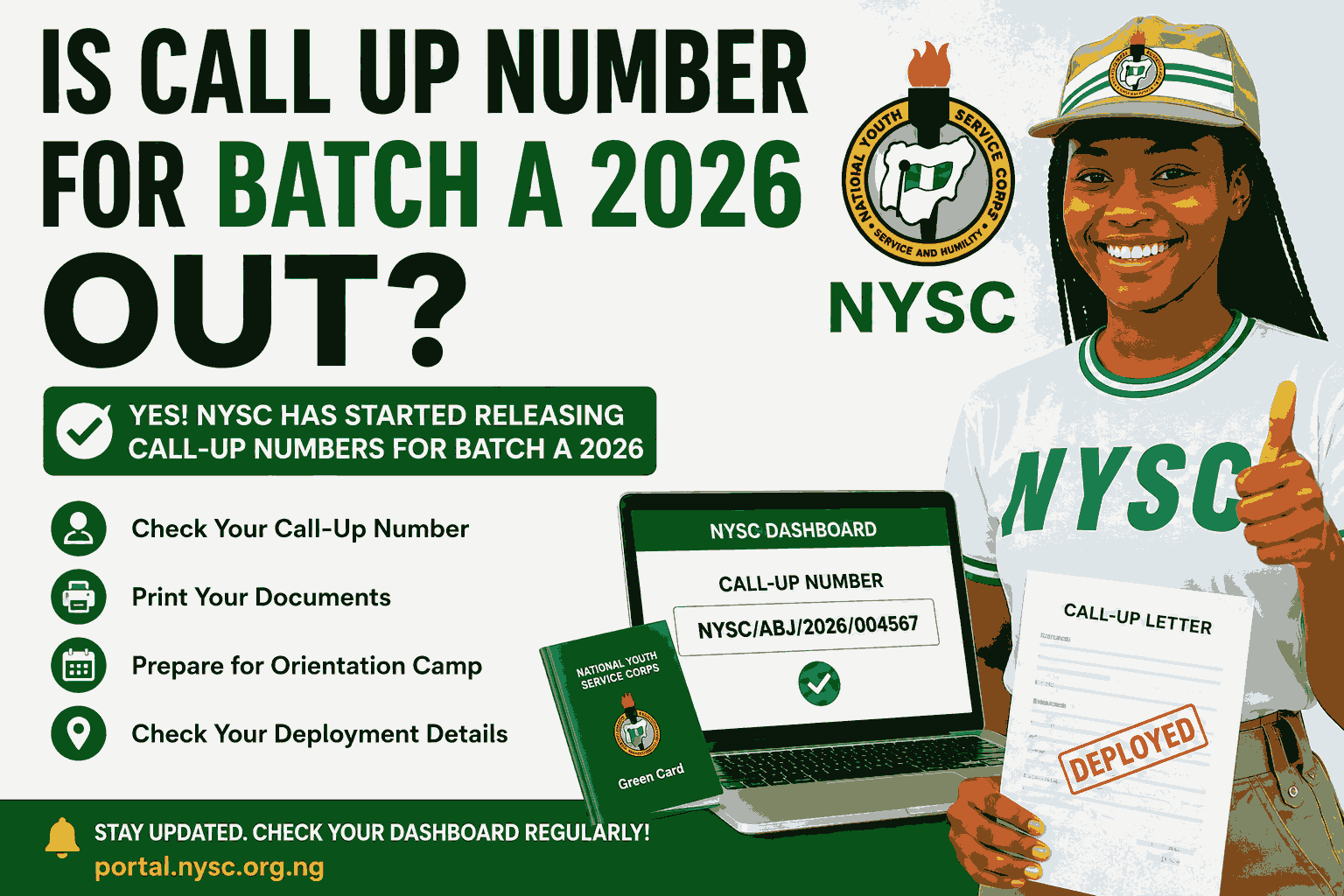 Is Call Up Number For Batch A 2026 Out