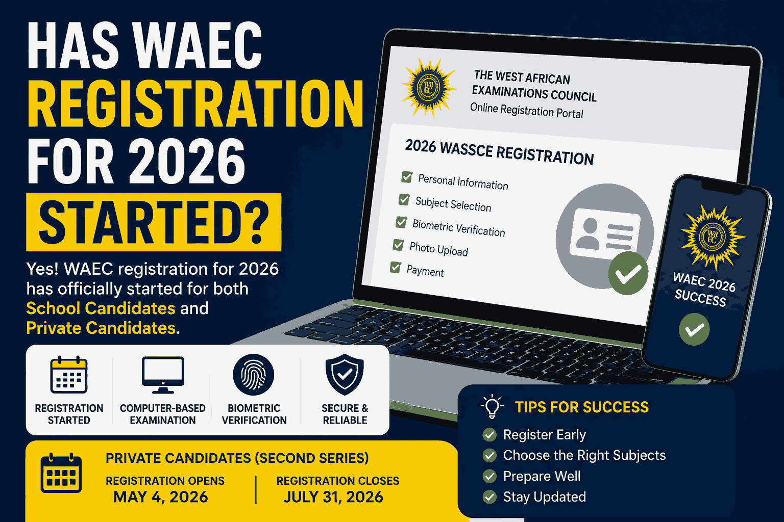 Has Waec Registration For 2026 Started