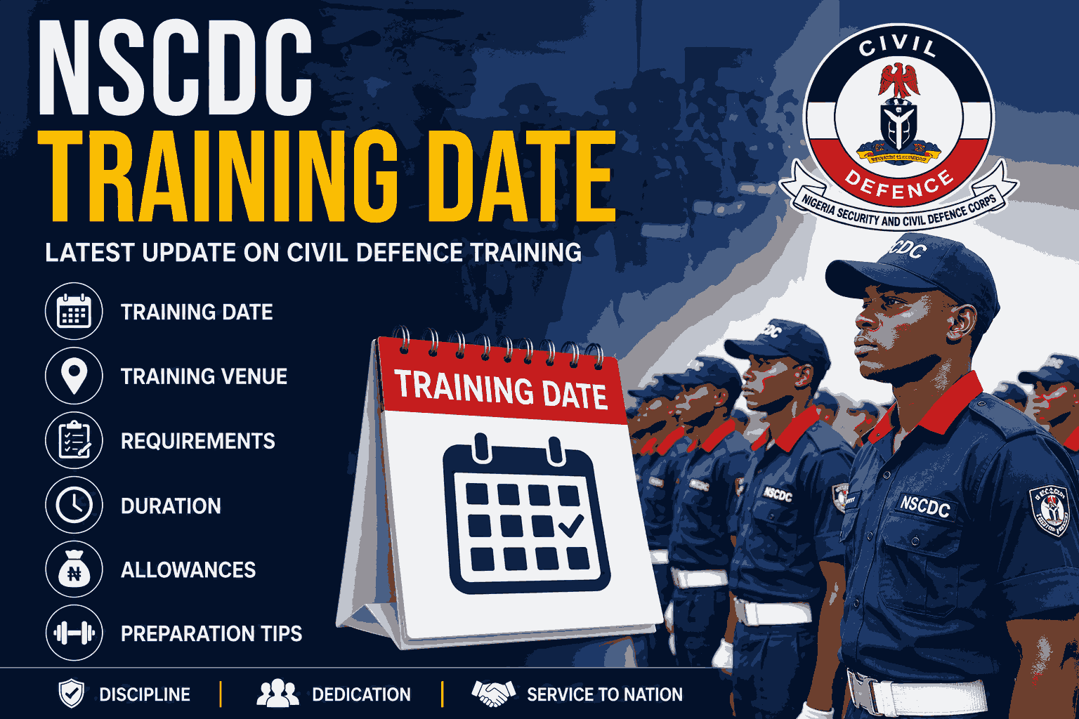 Nscdc Training Date 2026