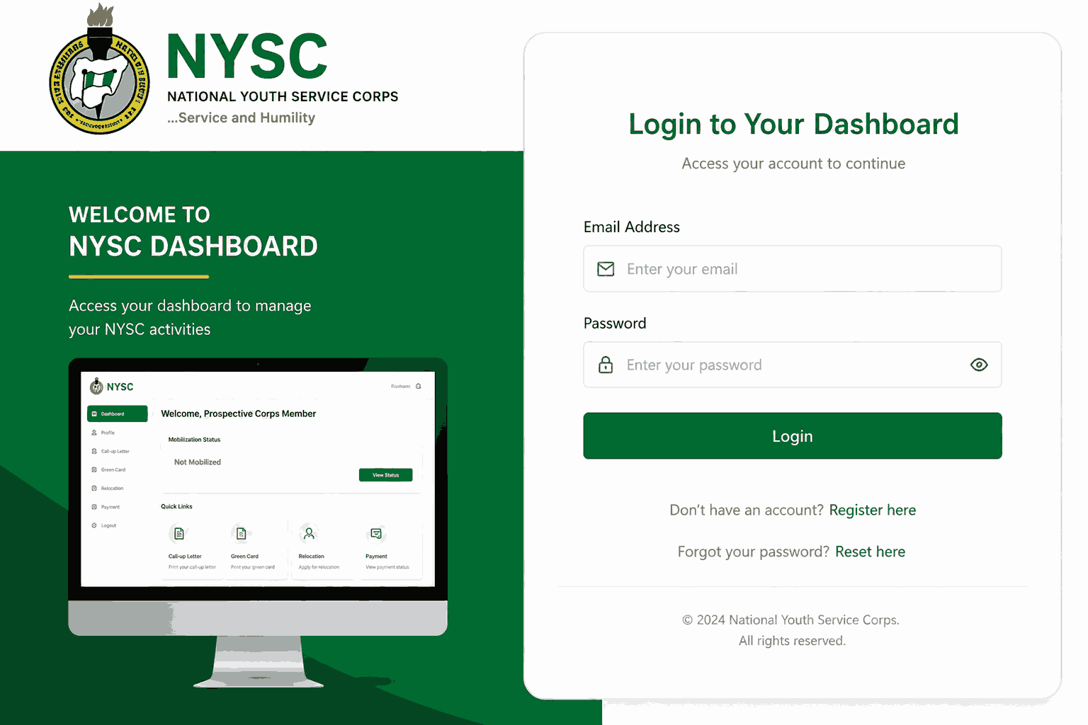 Nysc Login Dashboard