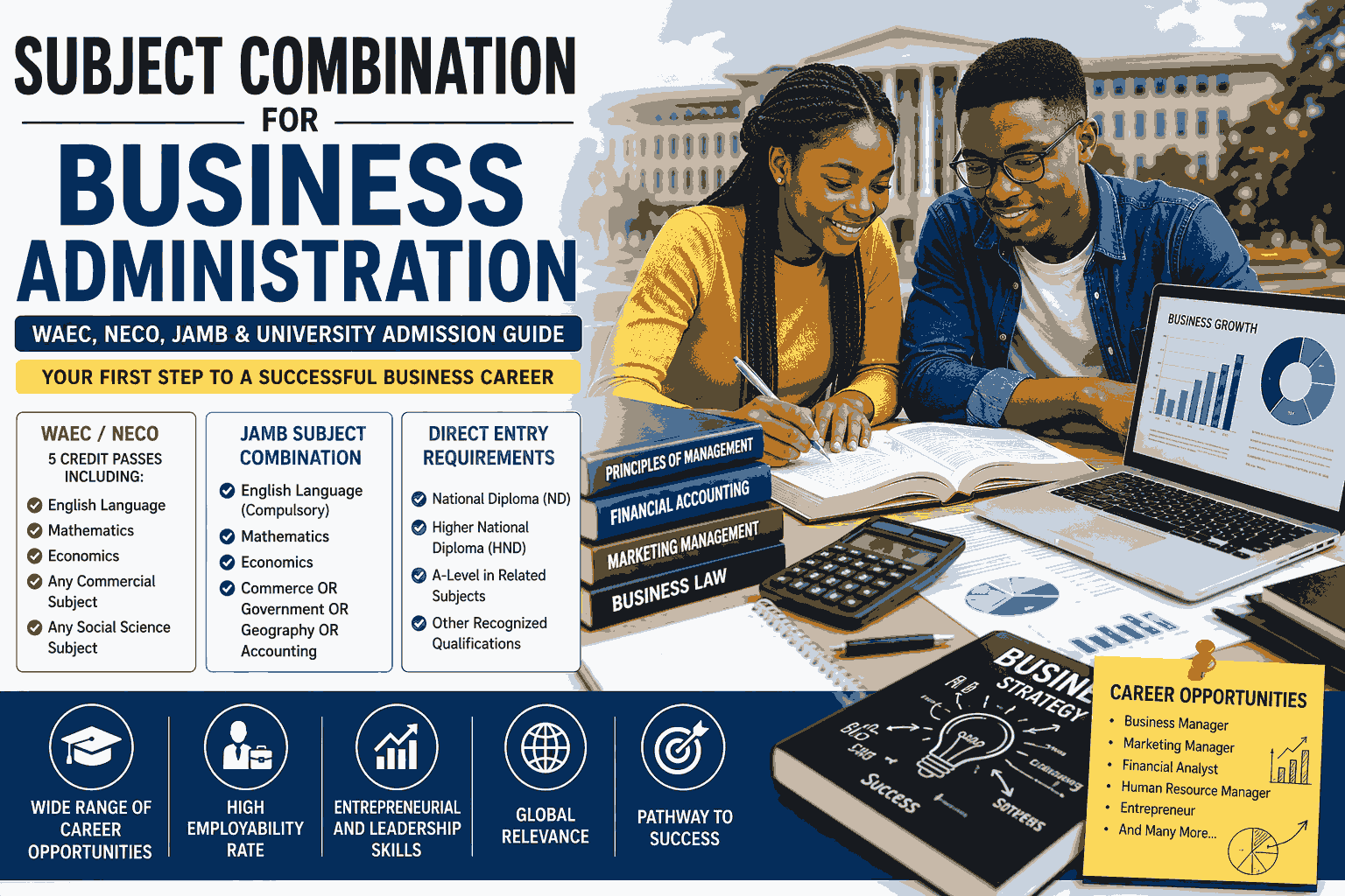 Subject Combination For Business Administration In Nigeria 2026