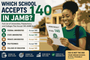 Which School Accepts 140 in JAMB? Full List of Universities, Polytechnics, and Colleges That Accept 140 JAMB Score in Nigeria
